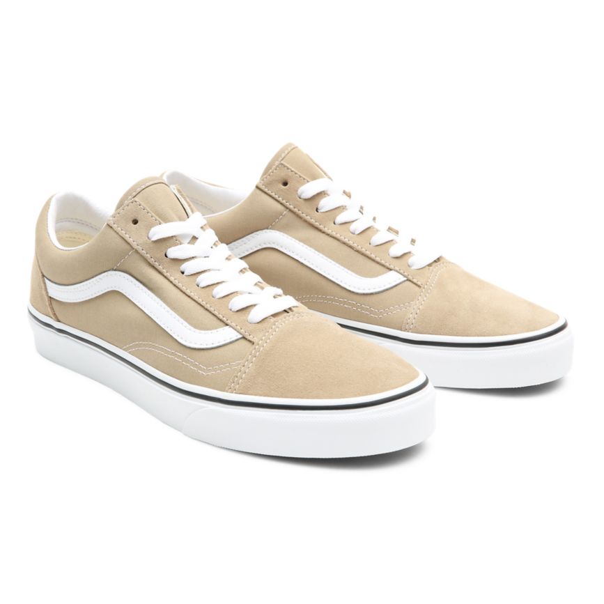 Vans Old Skool Dam Vita - Vans Låga Skor Storleksguide (IYNTU6084)